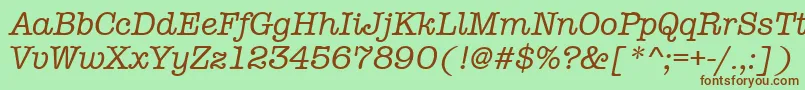 Шрифт AmtypewritermditcttРљСѓСЂСЃРёРІ – коричневые шрифты на зелёном фоне