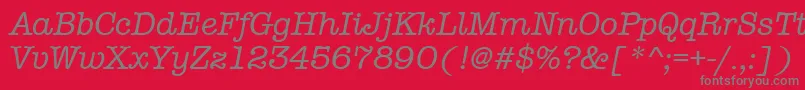 フォントAmtypewritermditcttРљСѓСЂСЃРёРІ – 赤い背景に灰色の文字