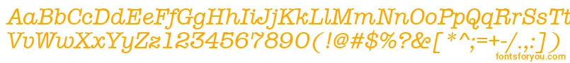 AmtypewritermditcttРљСѓСЂСЃРёРІ-Schriftart – Orangefarbene Schriften