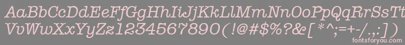 フォントAmtypewritermditcttРљСѓСЂСЃРёРІ – 灰色の背景にピンクのフォント