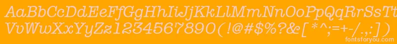 AmtypewritermditcttРљСѓСЂСЃРёРІ Font – Pink Fonts on Orange Background