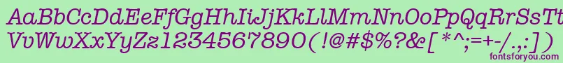 AmtypewritermditcttРљСѓСЂСЃРёРІ Font – Purple Fonts on Green Background