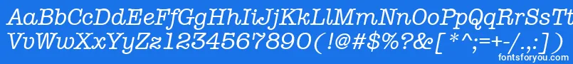 Шрифт AmtypewritermditcttРљСѓСЂСЃРёРІ – белые шрифты на синем фоне