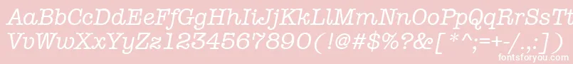 AmtypewritermditcttРљСѓСЂСЃРёРІ Font – White Fonts on Pink Background