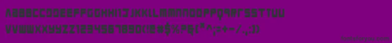 Young Techs Condensed-Schriftart – Schwarze Schriften auf violettem Hintergrund