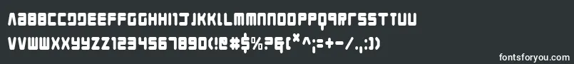 フォントYoung Techs Condensed – 黒い背景に白い文字