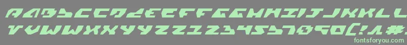 Gyrv2ei Font – Green Fonts on Gray Background