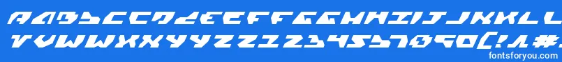 Шрифт Gyrv2ei – белые шрифты на синем фоне