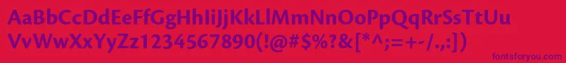 CronosproBold Font – Purple Fonts on Red Background
