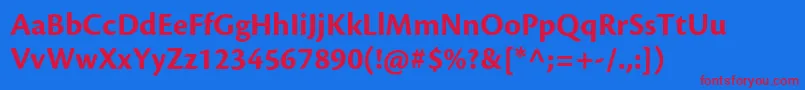 CronosproBold Font – Red Fonts on Blue Background