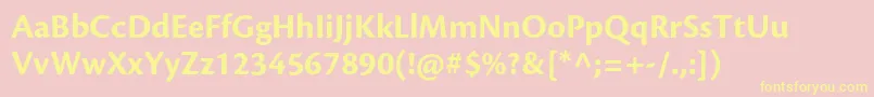 CronosproBold Font – Yellow Fonts on Pink Background