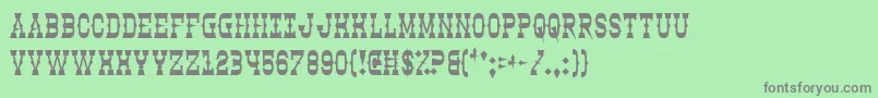 Clintwood Font – Gray Fonts on Green Background