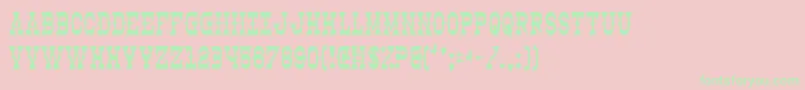 Clintwood Font – Green Fonts on Pink Background