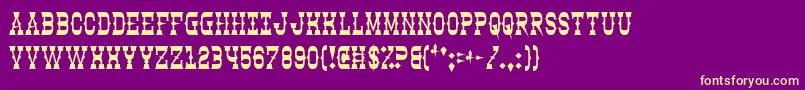 Clintwood Font – Yellow Fonts on Purple Background