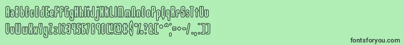 フォントUnanimo – 緑の背景に黒い文字