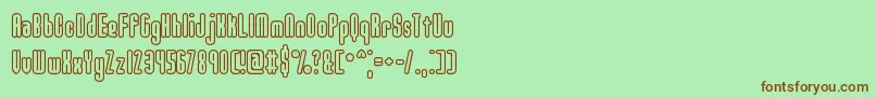 Unanimo Font – Brown Fonts on Green Background