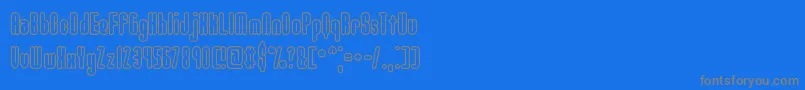 Unanimo-fontti – harmaat kirjasimet sinisellä taustalla