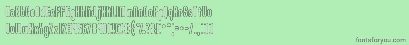 フォントUnanimo – 緑の背景に灰色の文字