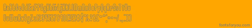 フォントUnanimo – オレンジの背景に灰色の文字