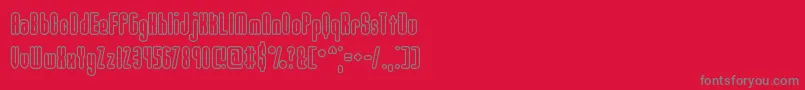 Unanimo Font – Gray Fonts on Red Background