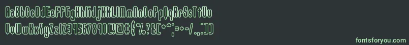 フォントUnanimo – 黒い背景に緑の文字