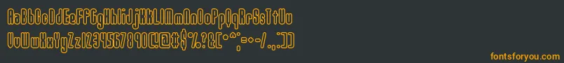 フォントUnanimo – 黒い背景にオレンジの文字