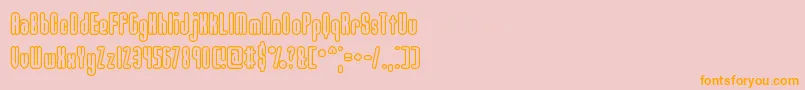 Unanimo-Schriftart – Orangefarbene Schriften auf rosa Hintergrund