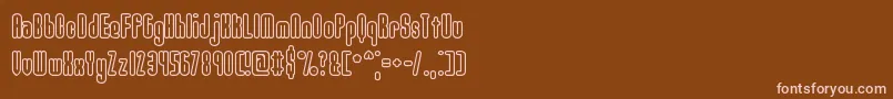 フォントUnanimo – 茶色の背景にピンクのフォント