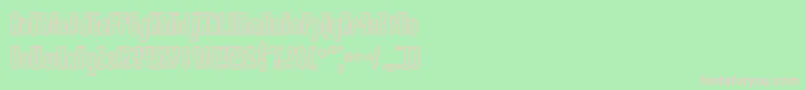 Unanimo Font – Pink Fonts on Green Background