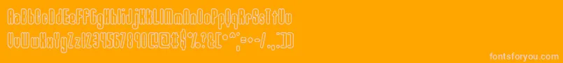 Шрифт Unanimo – розовые шрифты на оранжевом фоне