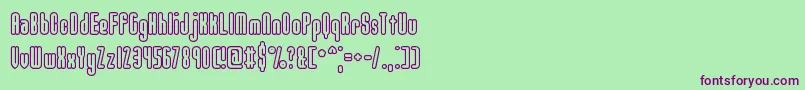 Unanimo-fontti – violetit fontit vihreällä taustalla
