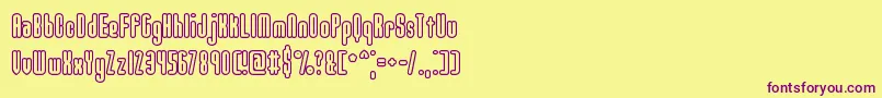 Шрифт Unanimo – фиолетовые шрифты на жёлтом фоне