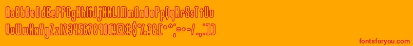 Unanimo Font – Red Fonts on Orange Background