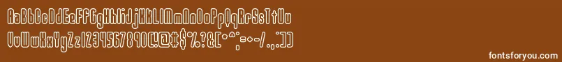 Unanimo Font – White Fonts on Brown Background