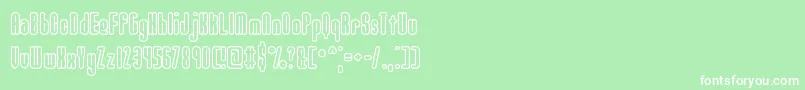 Unanimo Font – White Fonts on Green Background