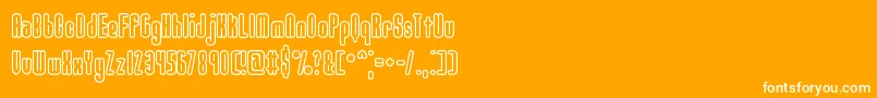 Unanimo Font – White Fonts on Orange Background