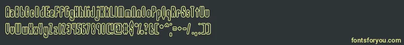 Шрифт Unanimo – жёлтые шрифты на чёрном фоне