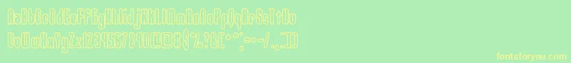 Unanimo Font – Yellow Fonts on Green Background