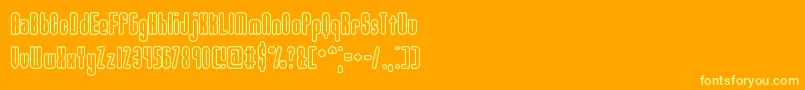 Шрифт Unanimo – жёлтые шрифты на оранжевом фоне