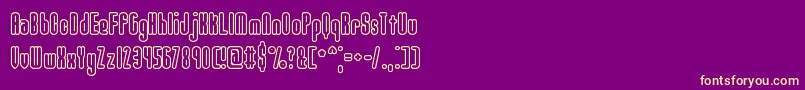 Unanimo-Schriftart – Gelbe Schriften auf violettem Hintergrund