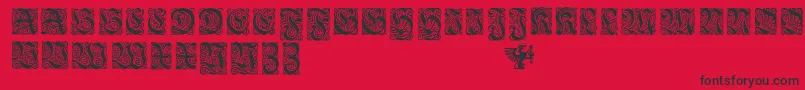 EhmckeFrakturInitialen Font – Black Fonts on Red Background