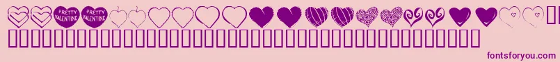 KrHeartfelt Font – Purple Fonts on Pink Background
