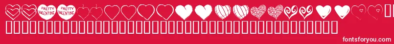 KrHeartfelt Font – White Fonts on Red Background