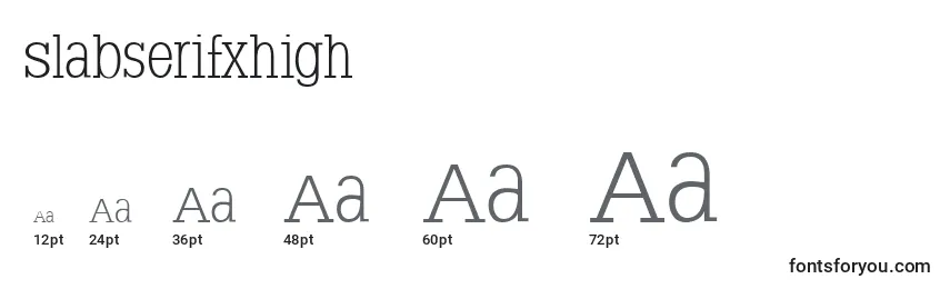 Размеры шрифта Slabserifxhigh