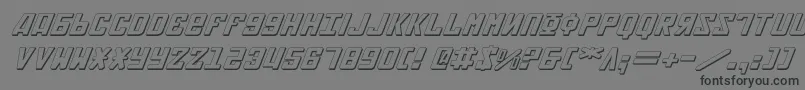 フォントSoviet2e3Di – 黒い文字の灰色の背景