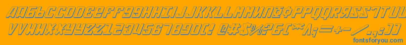 フォントSoviet2e3Di – オレンジの背景に青い文字