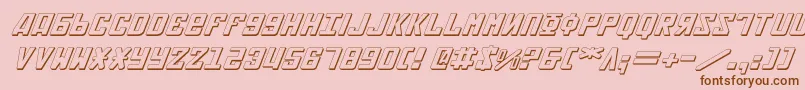 Soviet2e3Di Font – Brown Fonts on Pink Background