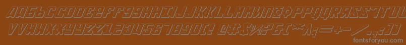 Шрифт Soviet2e3Di – серые шрифты на коричневом фоне