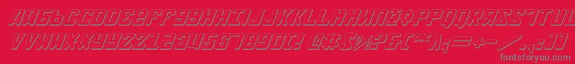 Soviet2e3Di Font – Gray Fonts on Red Background