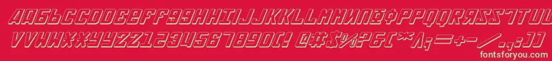 Soviet2e3Di Font – Green Fonts on Red Background